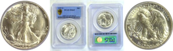 1927-S Walking Liberty Half Dollar  -  PCGS MS-65