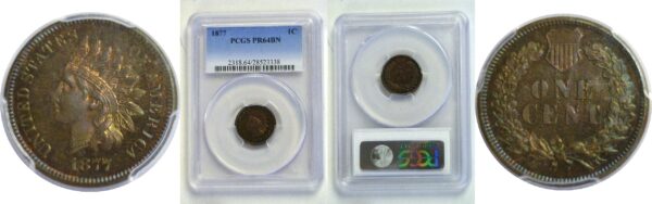 1877 Indian Head Cent  -  PCGS PR-64 BN