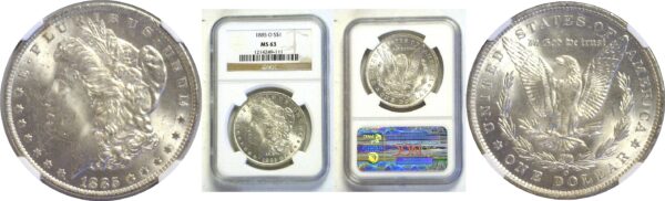 1885-O Morgan Dollar  -  NGC MS-63