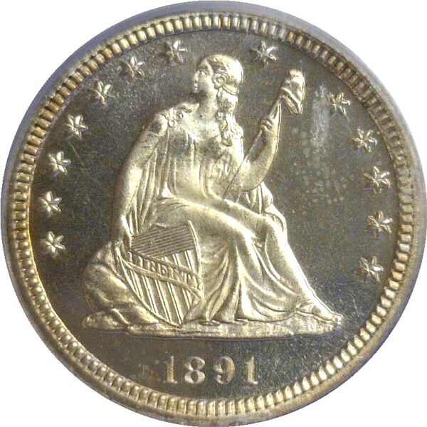 1891 Seated Liberty Quarter  -  PCGS PR-67+ CAM  CAC - Image 2