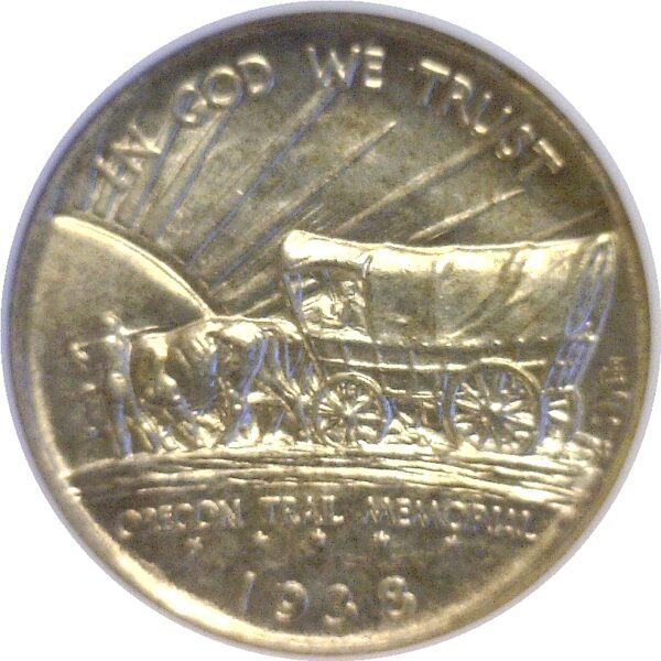 1938 Oregon Trail Commemorative Half Dollar  -  NGC MS-66 - Image 3