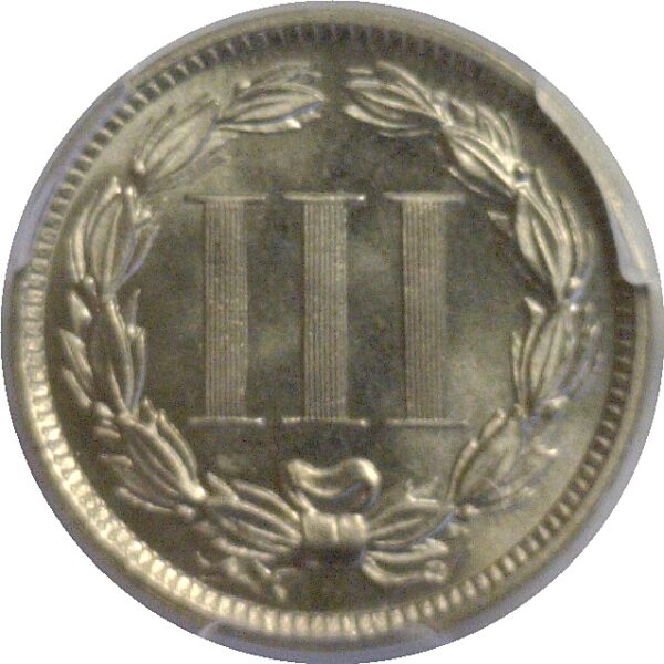 1888 Nickel Three Cent  -  PCGS MS-66 - Image 3