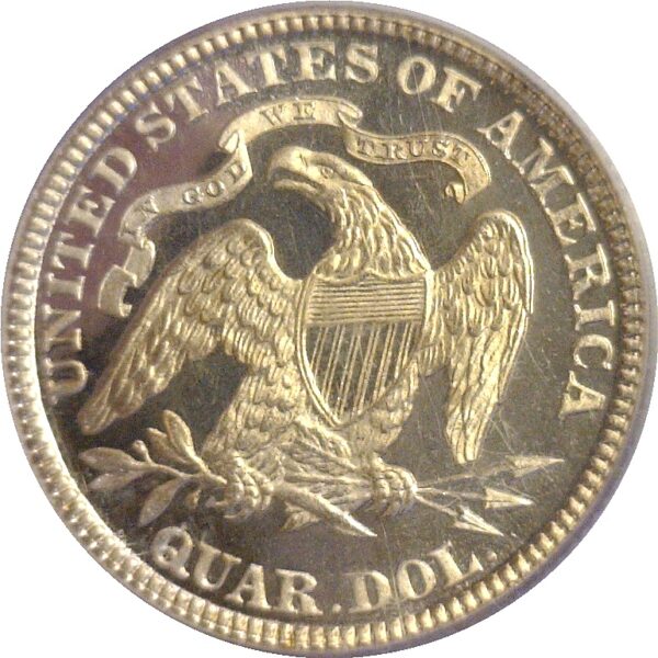 1891 Seated Liberty Quarter  -  PCGS PR-67+ CAM  CAC - Image 3
