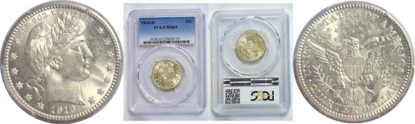 1910-D Barber Quarter  -  PCGS MS-65