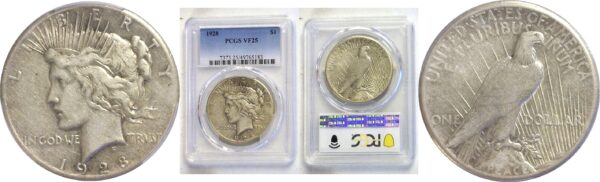 1928 Peace Dollar  -  PCGS VF-25