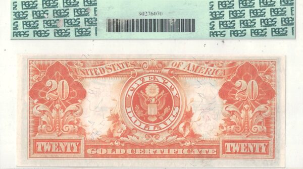 1922 $20 Gold Certificate Fr-1187 PCGS AU-58 - Image 3