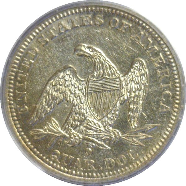 1842-O Seated Liberty Quarter  -  PCGS AU-58 - Image 3