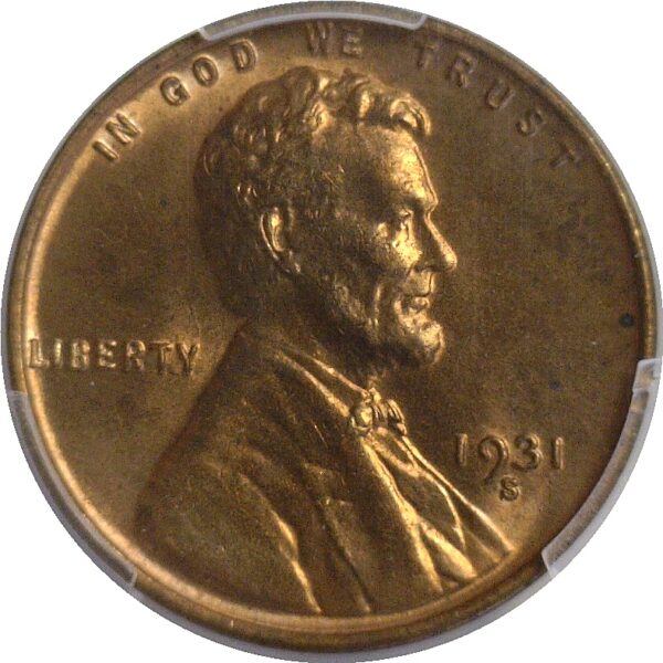 1931-S Lincoln Cent   -  PCGS MS-64 RD - Image 2