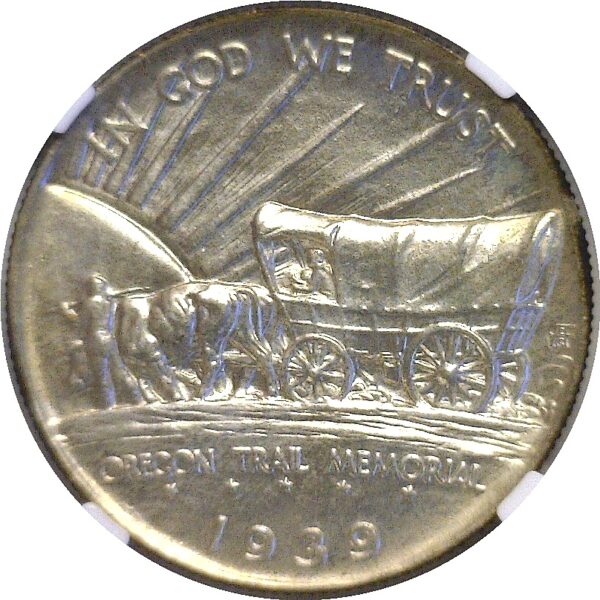 1939 Oregon Trail Commemorative Half Dollar  -  NGC MS-66 - Image 3