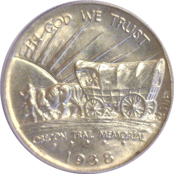 1938 Oregon Trail Commemorative Half Dollar  -  PCGS MS-65+ - Image 3