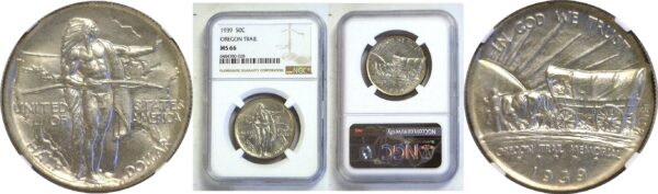 1939 Oregon Trail Commemorative Half Dollar  -  NGC MS-66
