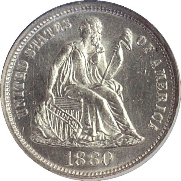1880 Seated Liberty Dime  -  NGC MS-66 - Image 2