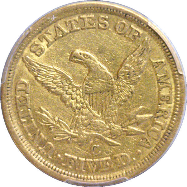 1858-C $5 Liberty  -  PCGS XF-45 - Image 3