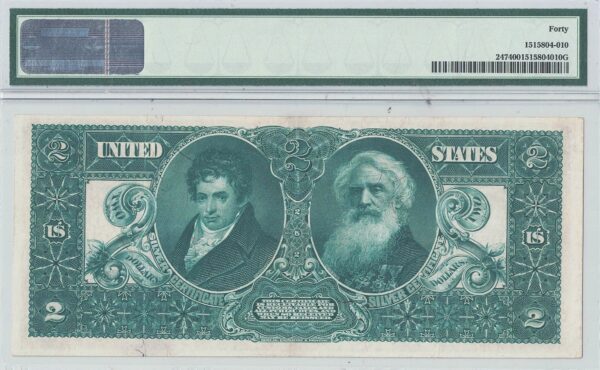 1896 $2 Silver Certificate Fr-247 PMG XF-40 - Image 3