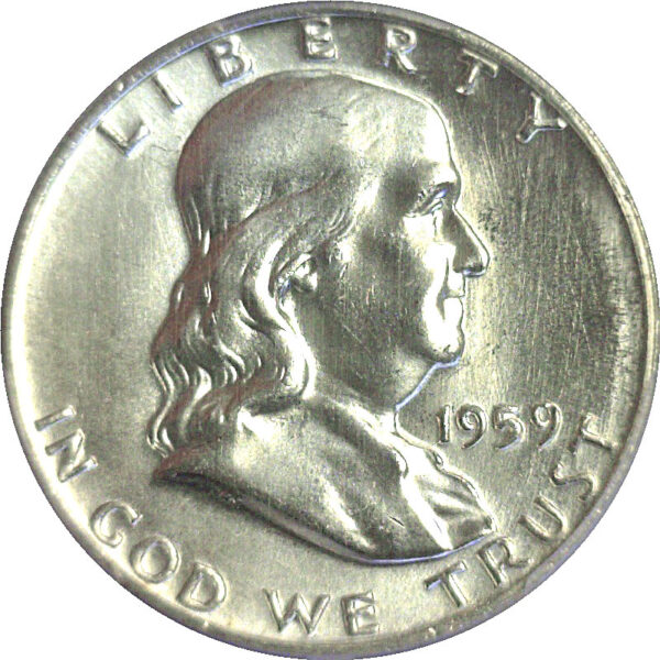 1959-D Franklin Half Dollar  -  PCGS MS-66 FBL - Image 2