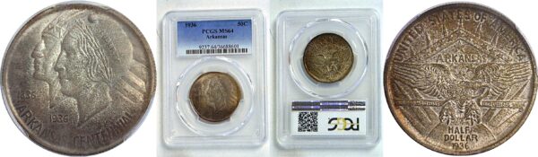 1936 Arkansas Commemorative Half Dollar  -  PCGS MS-64