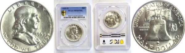 1959-D Franklin Half Dollar  -  PCGS MS-66 FBL