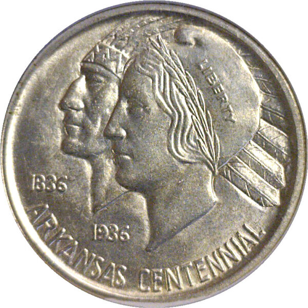 1936-S Arkansas Commemorative Half Dollar. -  NGC MS-64 - Image 2