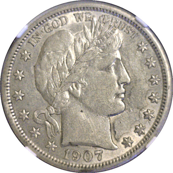 1907-D Barber Half Dollar  -  NGC AU-53 - Image 2