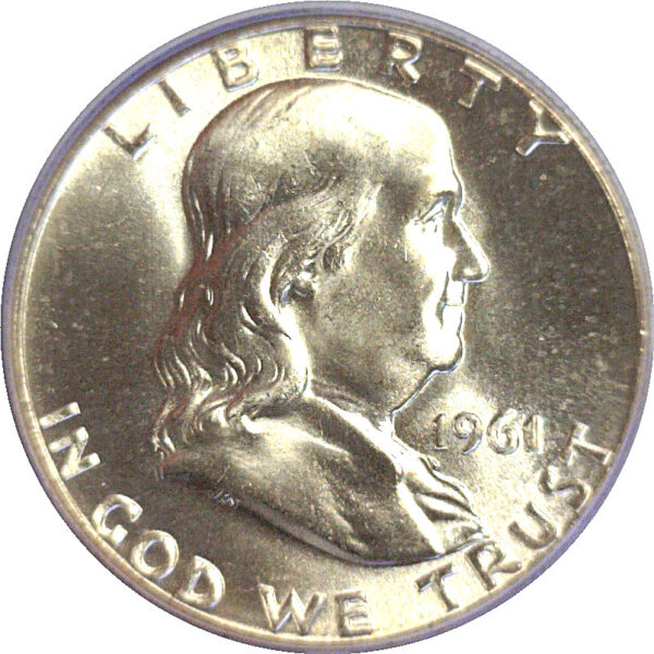 1961 Franklin Half Dollar  -  PCGS MS-66  CAC - Image 2