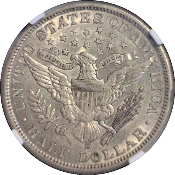 1907-D Barber Half Dollar  -  NGC AU-53 - Image 3