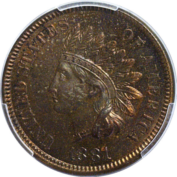 1881 Indian Head Cent  -  PCGS MS-64 RB - Image 2