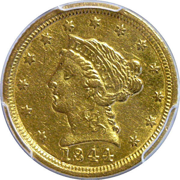 1844-C $2 1/2 Liberty  -  PCGS AU-50 - Image 2