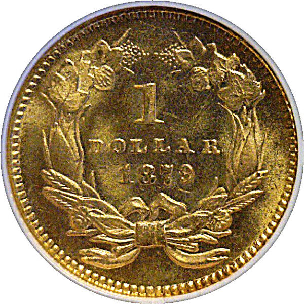 1879 One Dollar Gold Coin. -  NGC MS-65 - Image 3