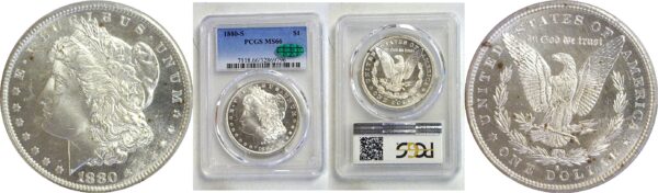 1880-S Morgan Dollar. -  PCGS MS-66. CAC