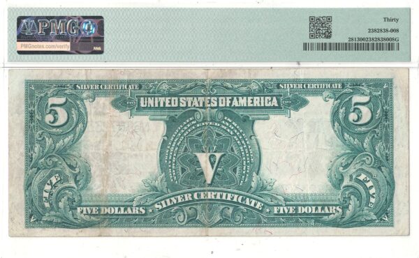 1899 $5 Silver Certificate Fr-281 PMG-30 - Image 3