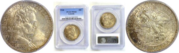 1918 Lincoln Commemorative Half Dollar  -  PCGS MS-66