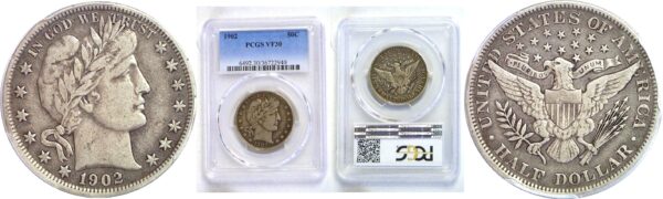 1902 Barber Half Dollar. -  PCGS VF-30