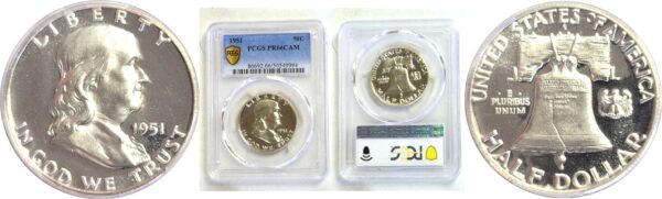 1951 Franklin Half Dollar  -  PCGS PR-66 CAM