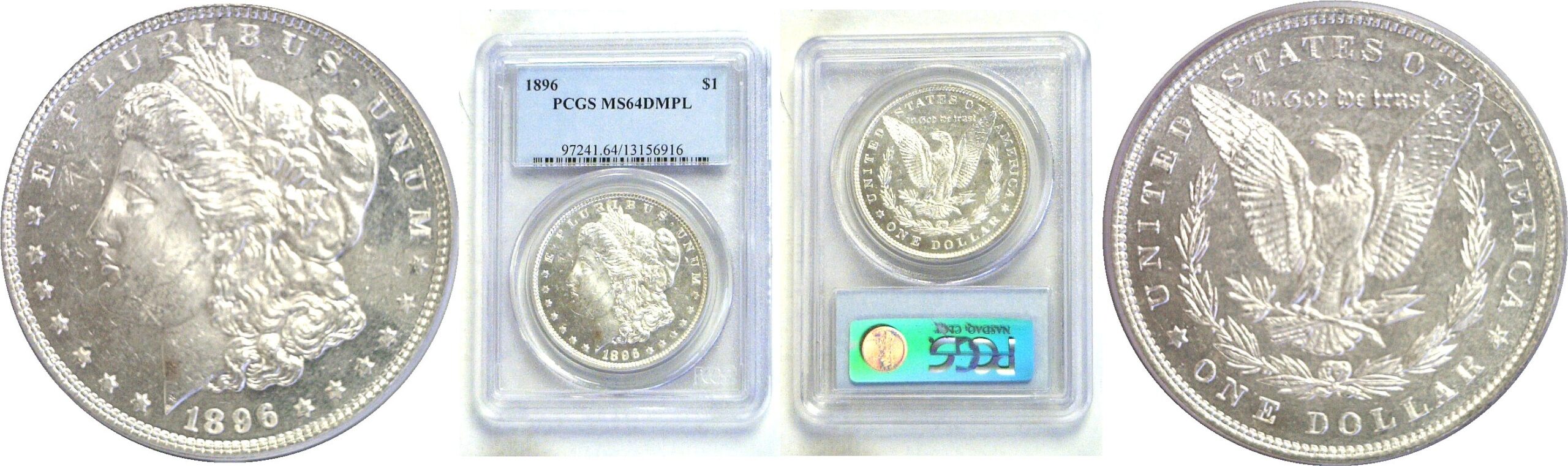1896 モルガンダラー PCGS MS65PL Morgan dollar