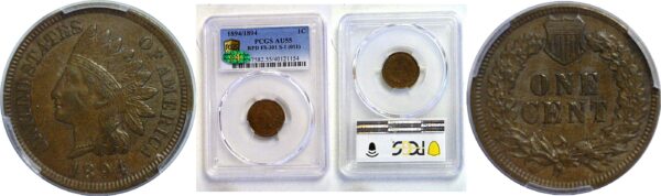 1894/1894 Indian Head Cent. -  PCGS AU-55. CAC
