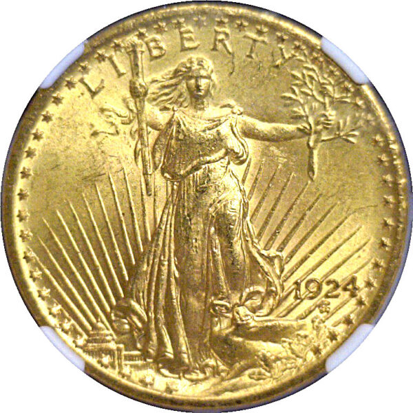 1924 $20 St. Gaudens  -  NGC MS-64 - Image 2