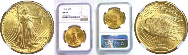 1924 $20 St. Gaudens  -  NGC MS-64