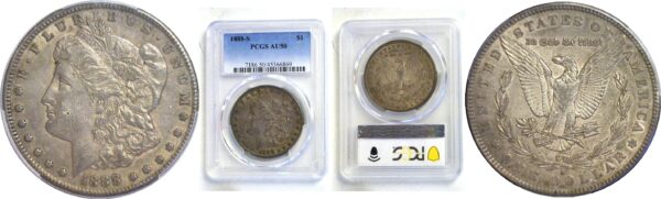 1888-S Morgan Dollar. -  PCGS AU-50