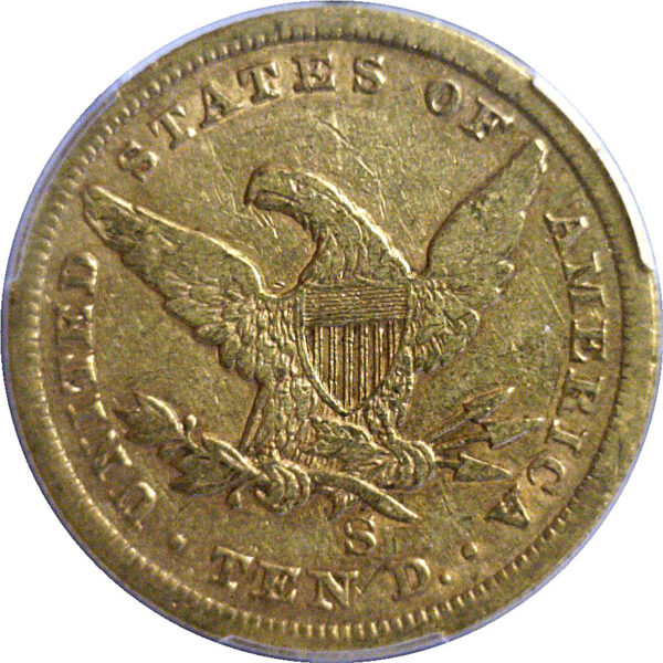 1860-S $10 Liberty  -  PCGS VF-25 - Image 3