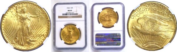 1924 $20 St. Gaudens  -  NGC MS-64