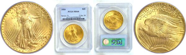 1924 $20 St. Gaudens  -  PCGS MS-64
