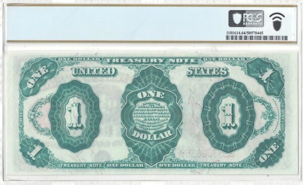 1891 $1 Treasury Note Fr-351 PCGS Choice CU-64 PPQ - Image 3