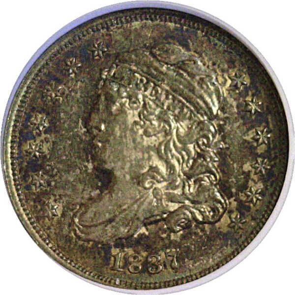 1837 Bust Half Dime  -  ANACS MS-62 - Image 2