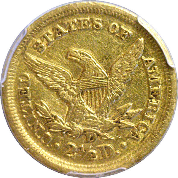 1852-D $2 1/2 Liberty. -  PCGS AU-50 - Image 3