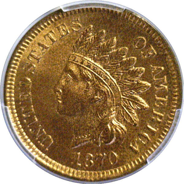 1870 Indian Head Cent  -  PCGS MS-66 RD - Image 2
