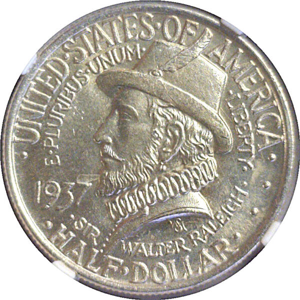 1937 Roanoke Commemorative Half Dollar. -  NGC MS-64 - Image 2