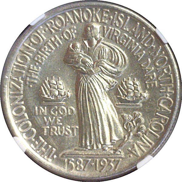 1937 Roanoke Commemorative Half Dollar. -  NGC MS-64 - Image 3