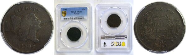 1796 Half Cent  -  PCGS VG-10  -  No Pole