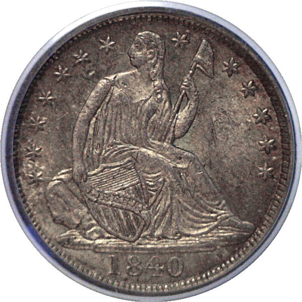 1840 Seated Liberty Half Dime  -  PCGS AU-58  CAC - Image 2