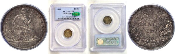 1840 Seated Liberty Half Dime  -  PCGS AU-58  CAC